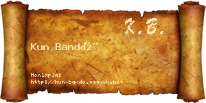 Kun Bandó névjegykártya